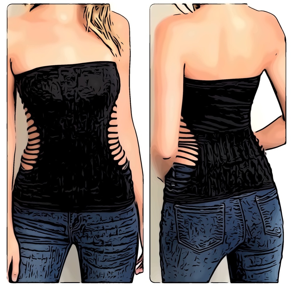 SPLIT HALTER TOP - Picture 2 of 2